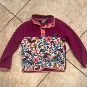 Lands' End Pink Sweatshirt Cozy Fleece Hoodie size xxs (2-3)